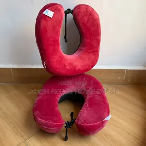 Maroon Travel Pillow, Memory Foam, Airplane, Bus Neck Pillow.