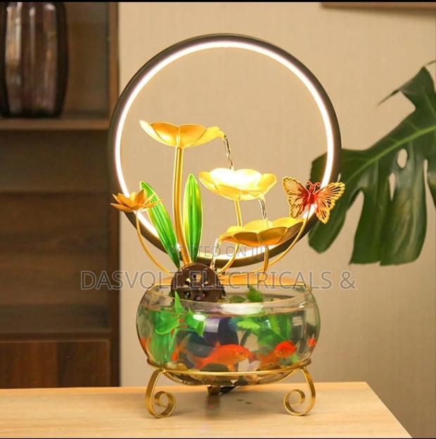 Led Table Top Water Fountain With a Fish Tank (Live Fish Not Included)