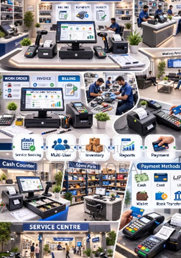 Repair Shop Pos For Phone Laptop Service Centers Complete Set