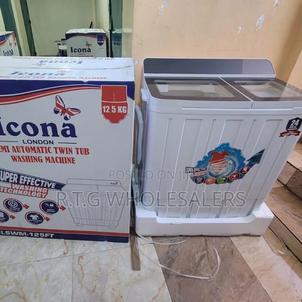 Icona 12.5 Kg Twin‐Tub Washer – Large Load Capacity - main view