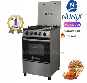 50*55 Nunix 3+1 Standing Cooker With Gas Oven.