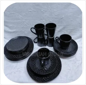 Black 24pcs Black Dinner Set