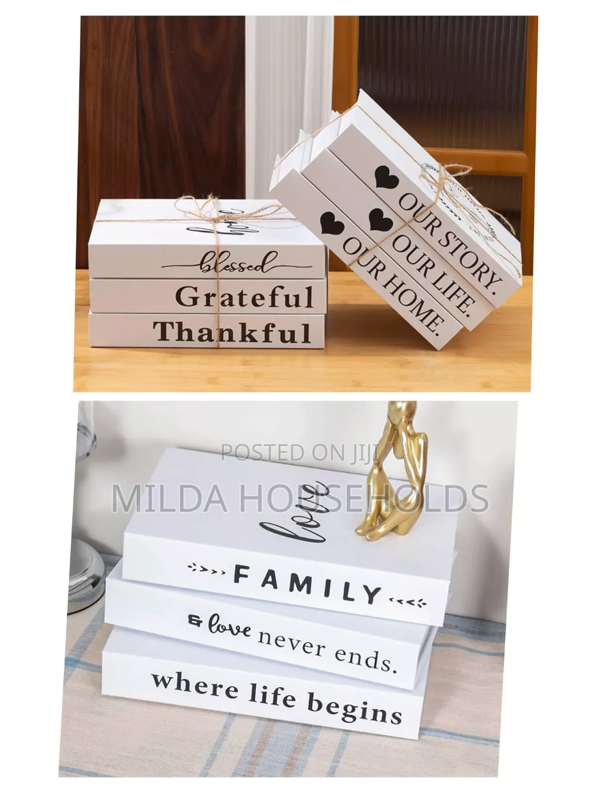 Modern Fake Books Decoration White Color Simulation Book Home Decor.