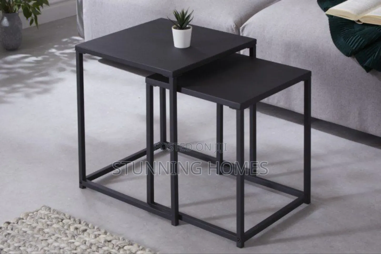 2 in 1 Nordic Metallic Side Tables