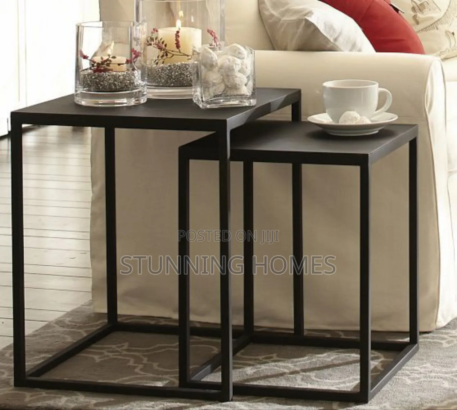 2 in 1 Nordic Metallic Side Tables