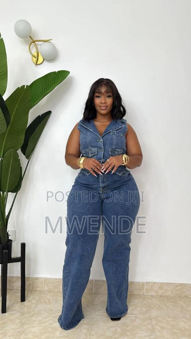 Ladies Denim Sleevless Set - main view