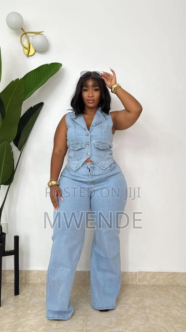 Ladies Denim Sleevless Set - thumbnail 3