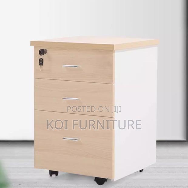 Office Cabinet; Three Drawers Pedestral Wooden Cabinet
