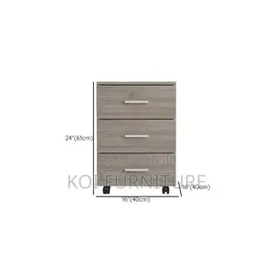 Office Cabinet; Three Drawers Pedestral Wooden Cabinet
