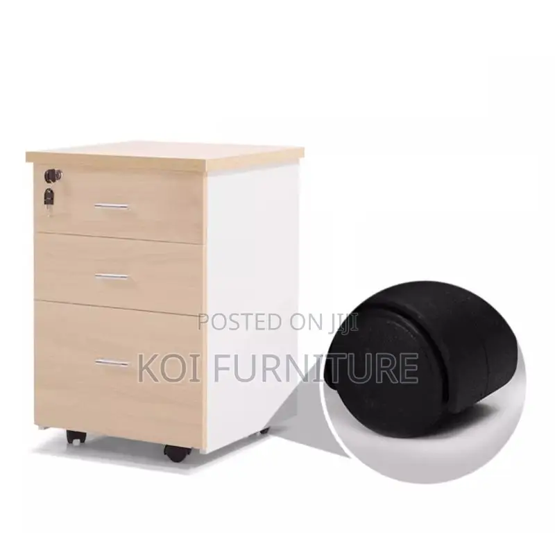 Office Cabinet; Three Drawers Pedestral Wooden Cabinet