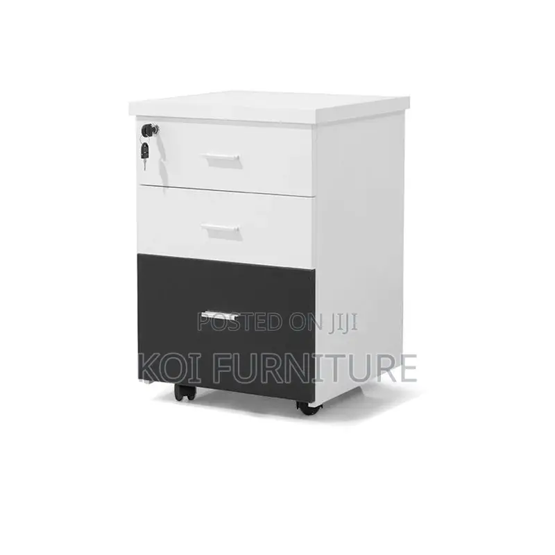 Office Cabinet; Three Drawers Pedestral Wooden Cabinet