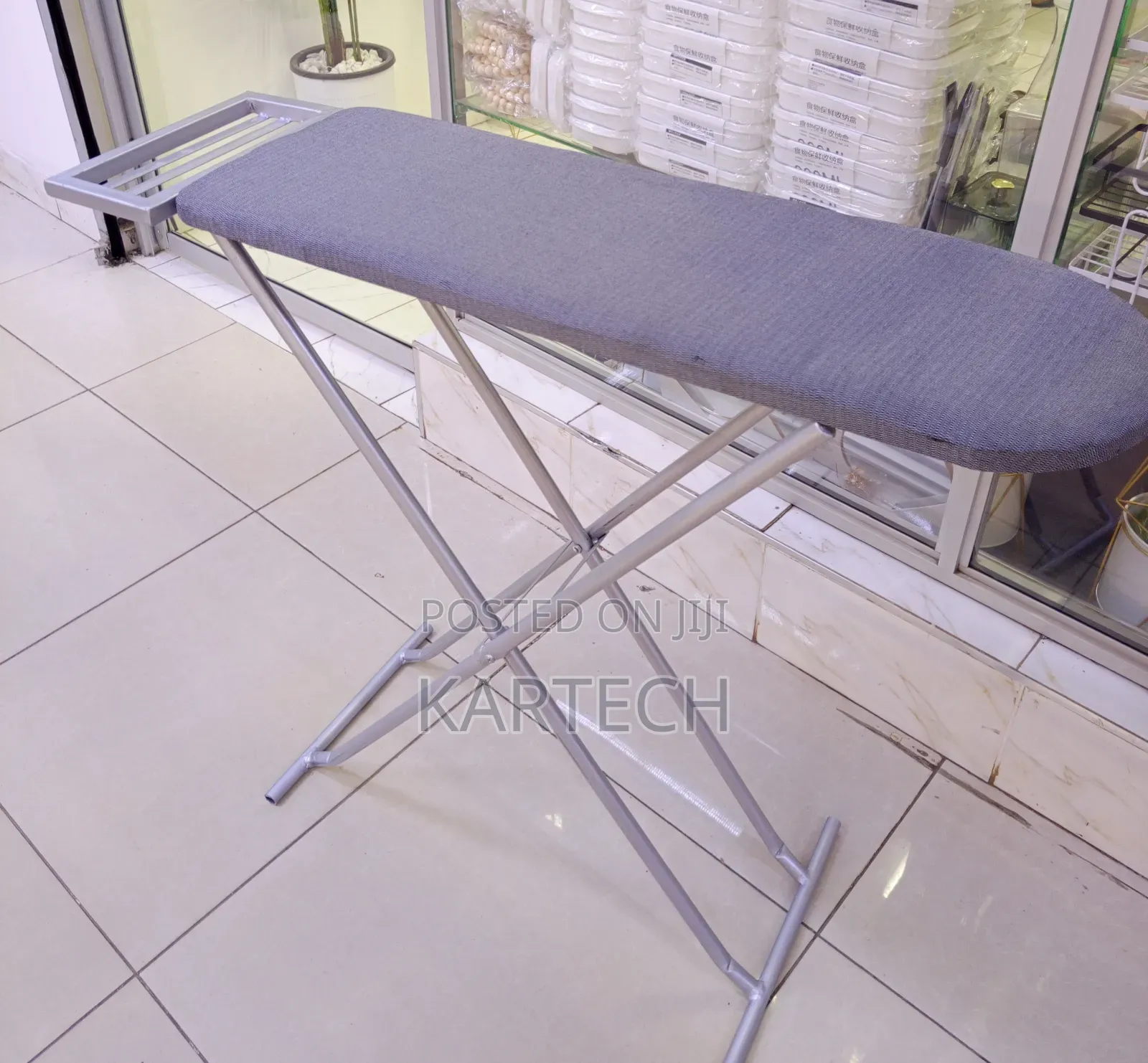 Heavy Duty Metallic Ironing Board – Foldable Clothes Iron Table