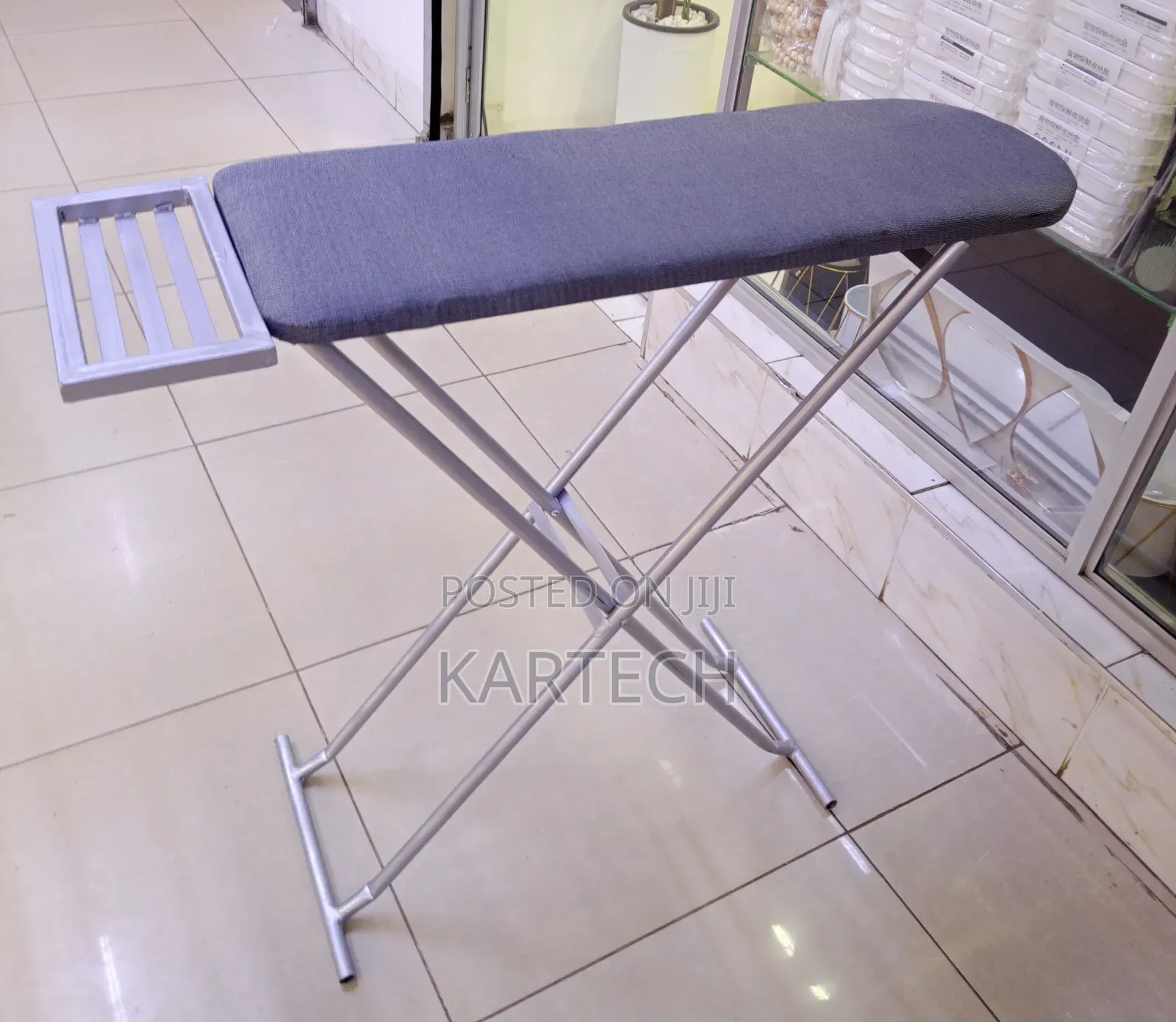 Metallic Iron Board With Heat-Resistant Cover – Ironing Table