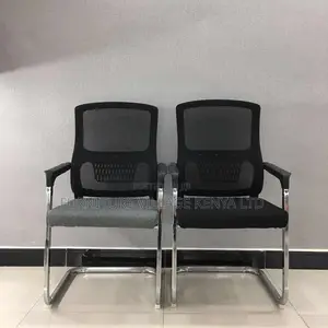 Office Chair; Black Chrome Conference Office Chair