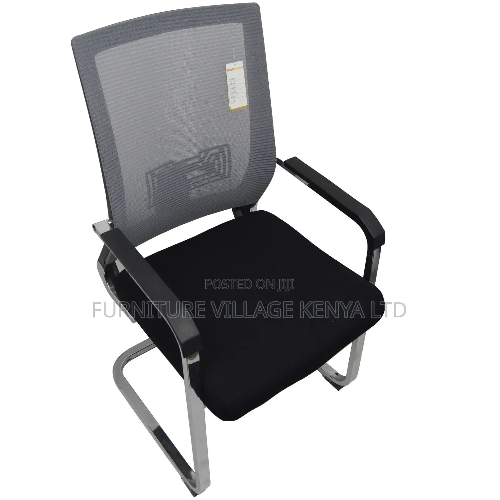 Office Chair; Black Chrome Conference Office Chair