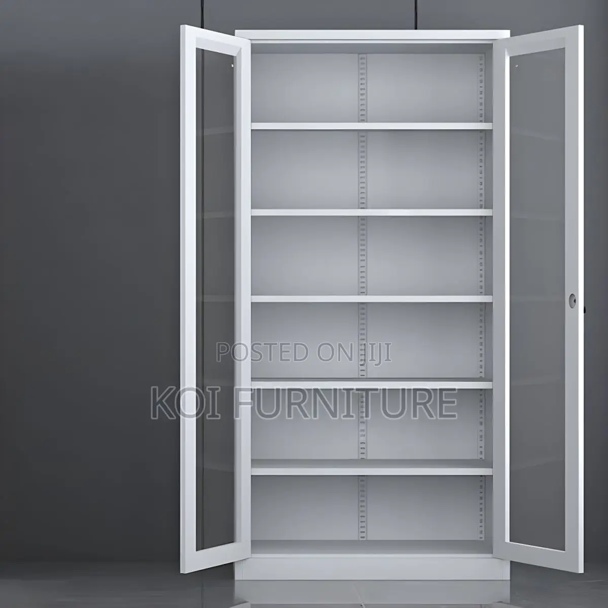 Office Cabinet; Heavy-Duty Steel Office Bookcase With Lock
