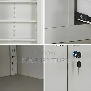 Office Cabinet; Heavy-Duty Steel Office Bookcase With Lock