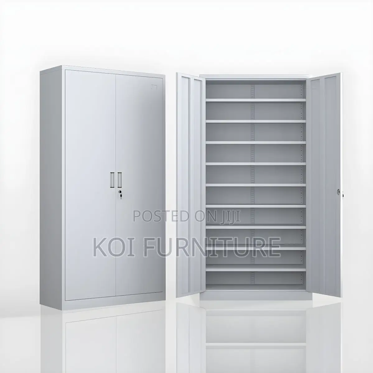 Office Cabinet; Heavy-Duty Steel Office Bookcase With Lock