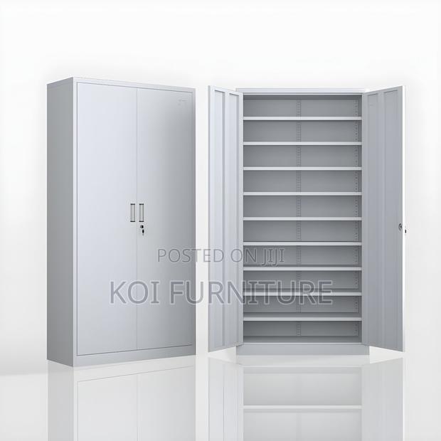 Office Cabinet; Heavy-Duty Steel Office Bookcase With Lock - thumbnail 6