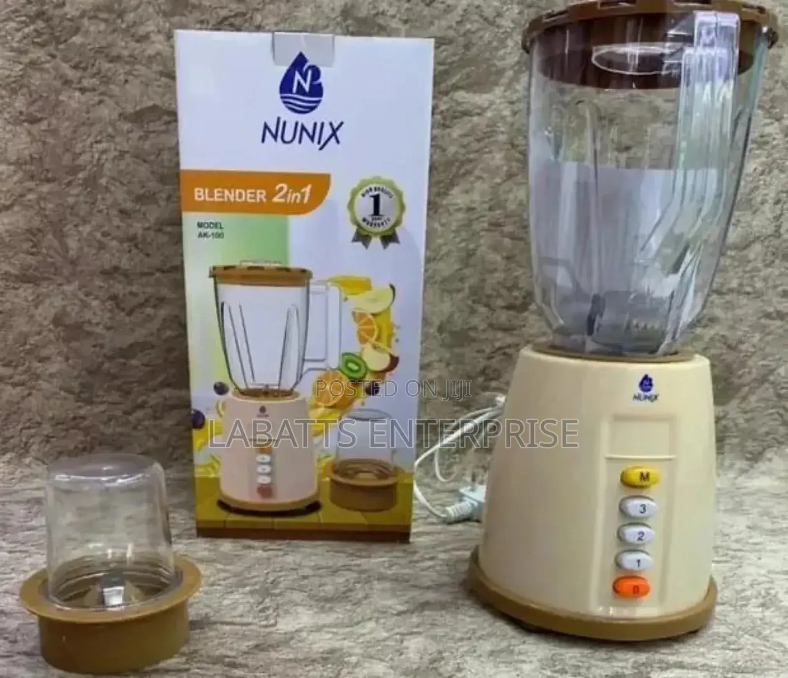 Nunix Ak-100 - 2 in 1 Blender With Grinding Machine - 1.5l (1yr Wrty)