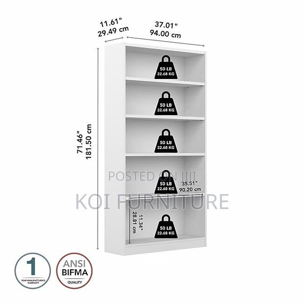 Storage Units; Home Office Spacious Bookshelf - thumbnail 2
