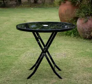 Home Tables; Round Modern Glass Top Dining Table