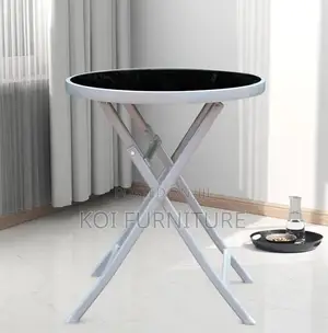 Home Tables; Round Modern Glass Top Dining Table