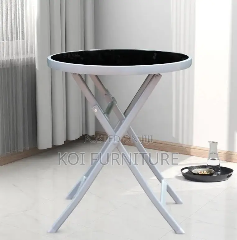 Home Tables; Round Modern Glass Top Dining Table