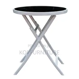 Home Tables; Round Modern Glass Top Dining Table