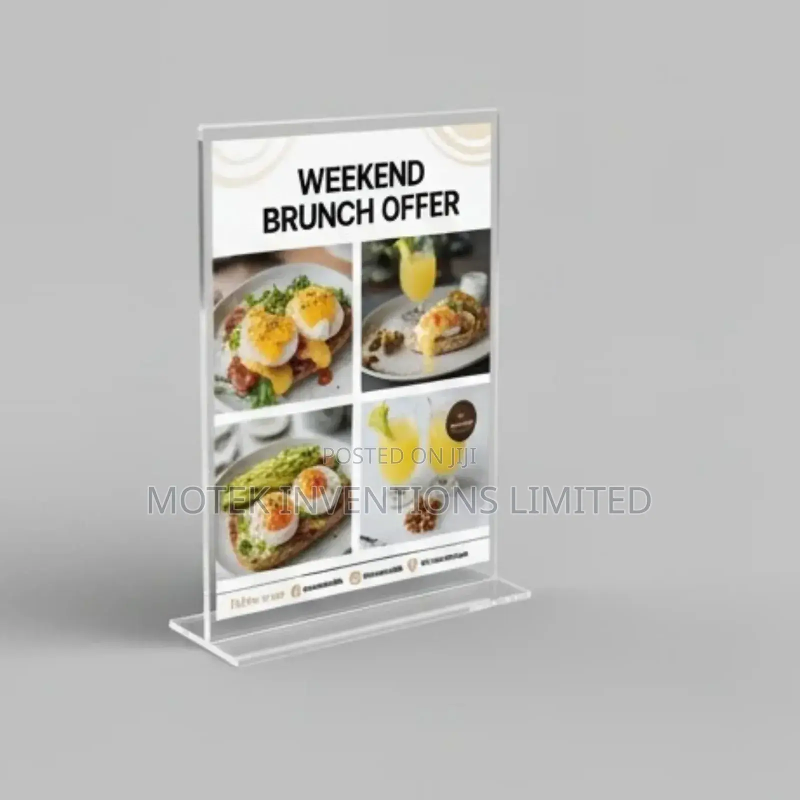 A5 and A4 Acrylic Menu (Table Talkers)