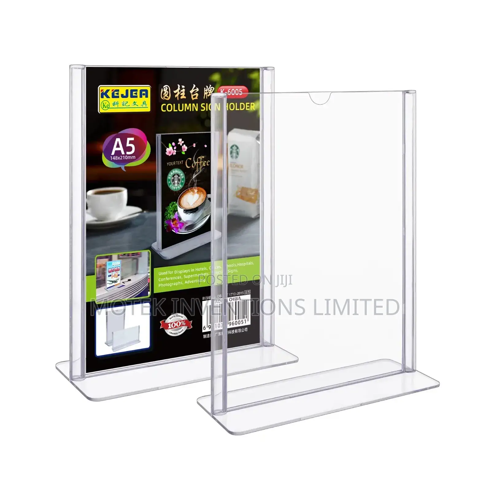 A5 and A4 Acrylic Menu (Table Talkers)