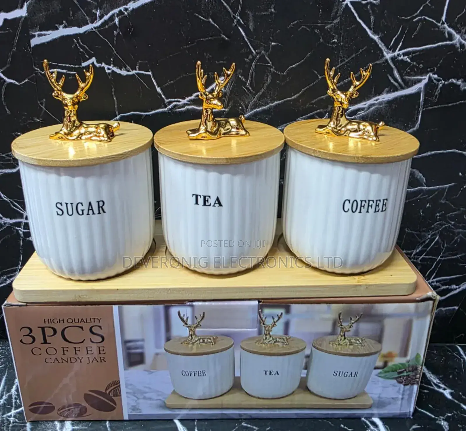4 PCS Canister Set With Bamboo