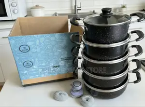 14 Pieces Non Stick Cookware Set 
Box Has 4 Pieces