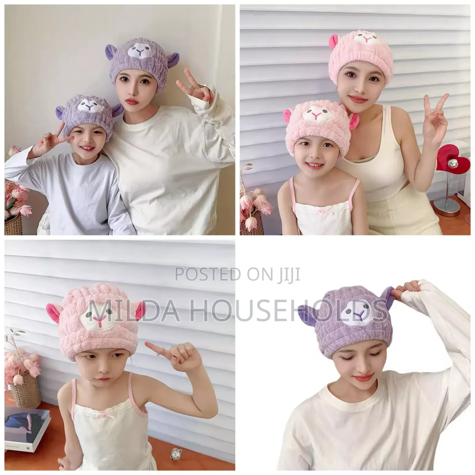 Sheep Microfiber Dry Hair Towel Cute Cartoon Women And Child.