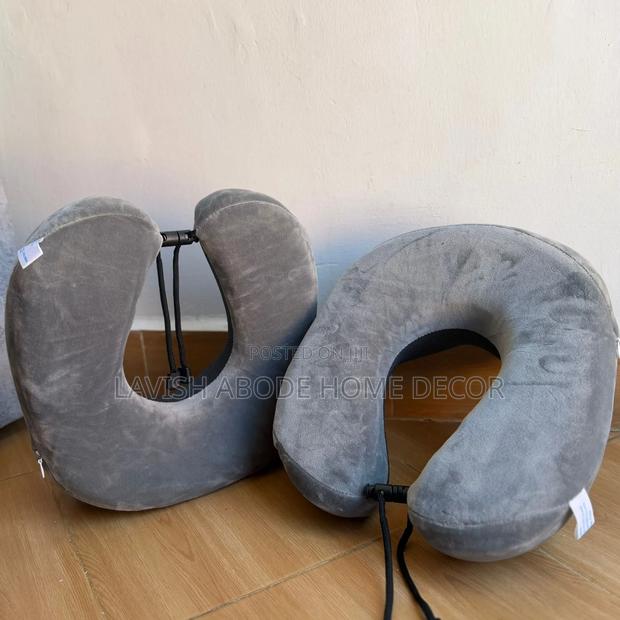 Light Grey Memory Form Travel Pillow - main view