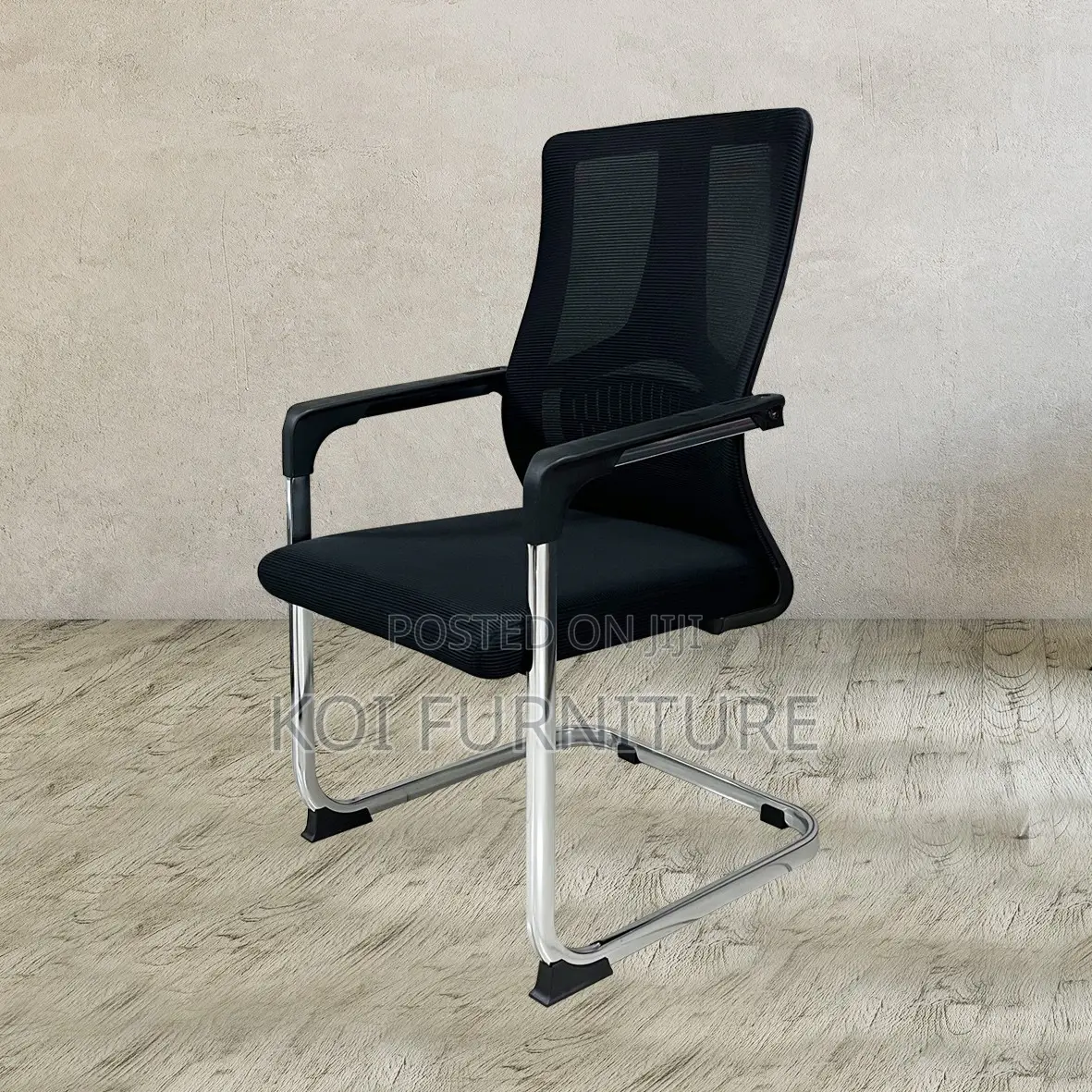 Office Chair; Mesh Office Chair With Sled Base