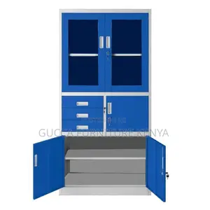 2-door Blue Steel Filling Cabinet With Safe