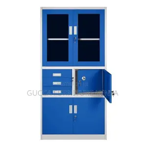 2-door Blue Steel Filling Cabinet With Safe