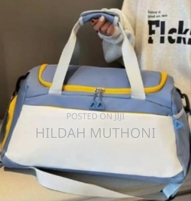 Leather Large Travel Duffle Bag With Strong Handles - main view