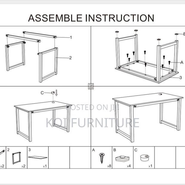 Office Table; Generic Home Office Computer Desk - thumbnail 2