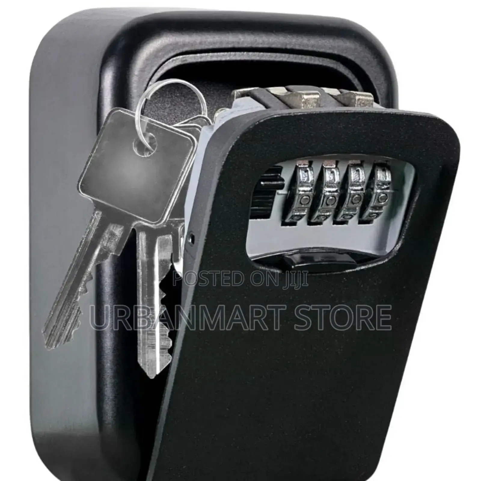 Metallic Key Lock Box With 4-digit Combination, Aluminum Alloy