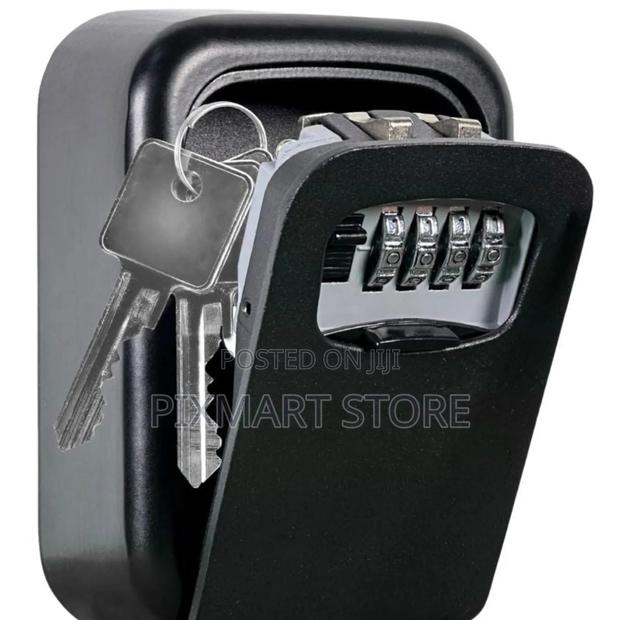 Metallic Key Lock Box With 4-digit Combination, Aluminum Alloy