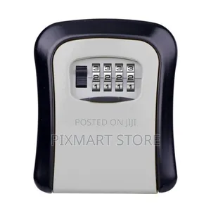 Metallic Key Lock Box With 4-digit Combination, Aluminum Alloy