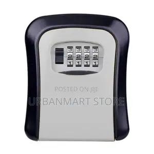 Metallic Key Lock Box With 4-digit Combination, Aluminum Alloy