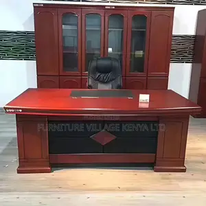 Office Desk; 1.4 Meter Mahogany Executive Office Desk