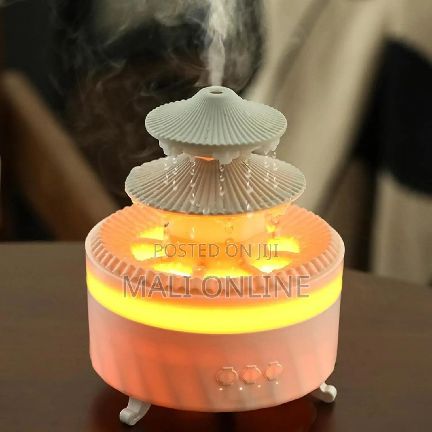 Raindrop Humidifier Essential Oil Diffuser 7 Color Led Mist Humidifier