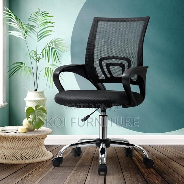 Office Chairs; Clerical Mesh Fabric Swivel Office Seat - thumbnail 6