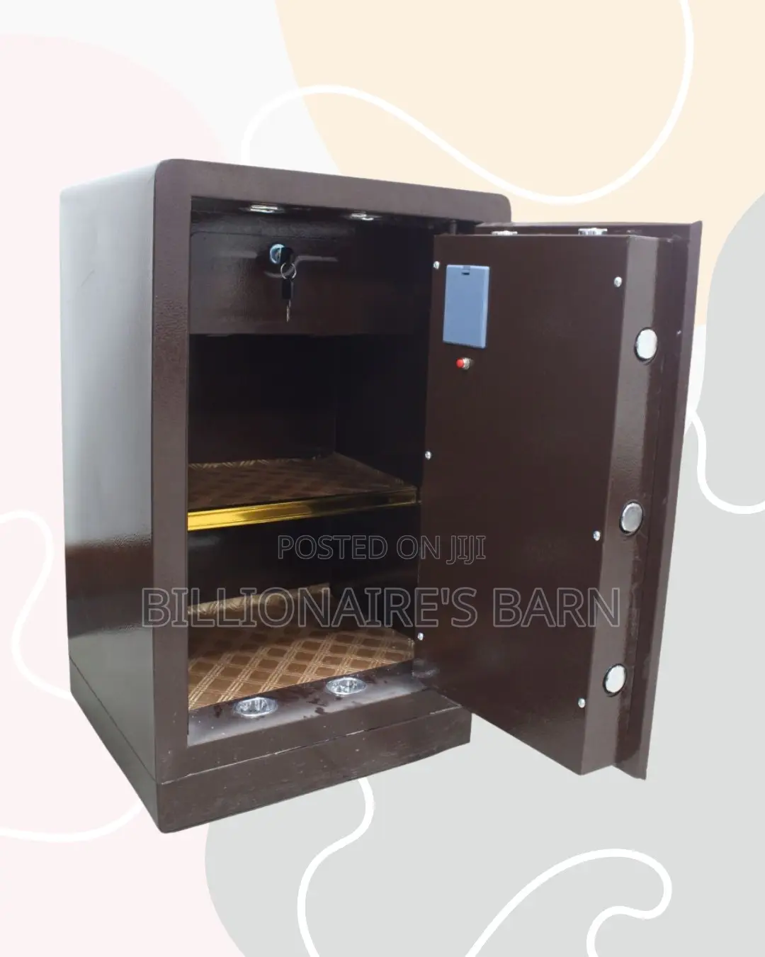 Fireproof Biometric Safe 70 Kg Programmable Keypad Dual Alarm Solution