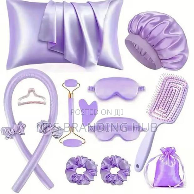 13pcs Satin Silk Beauty Sleep Set R.T - thumbnail 4