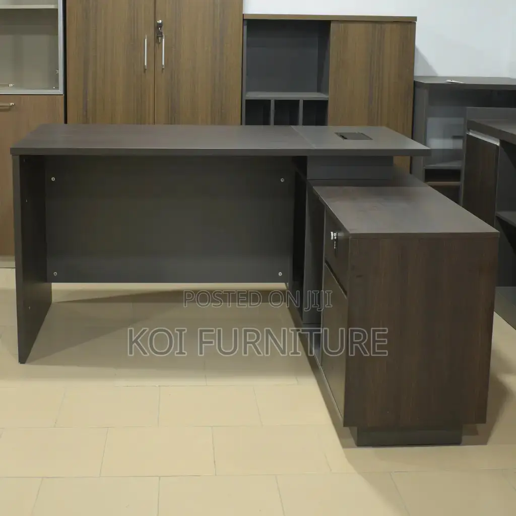 Office Desk; 180cm Executive Desk With L Return